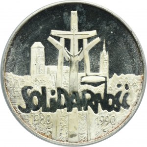 100.000 złotych 1990 Solidarność - TYP A - PCGS PR67 DCAM - JAK LUSTRZANKA
