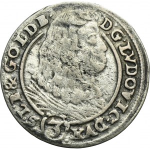 Silesia, Duchy of Liegnitz-Brieg-Wohlau, Ludwig IV, 3 Kreuzer Brieg 1661 EW