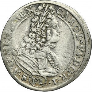 Silesia, Habsburg rule, Karl VI, 6 Kreuzer Breslau 1713