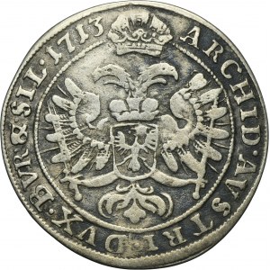 Silesia, Habsburg rule, Karl VI, 6 Kreuzer Breslau 1713
