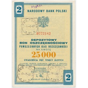 2-letni Depozytowy Bon Oszczędnościowy PKO, 25 000 zł
