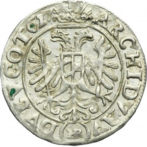 Silesia, Habsburg rule, Ferdinand II, 3 Kreuzer Breslau 1627 HR