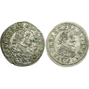 Lot, Austria, Ferdynand II, 3 Kreuzer (2 pcs.)