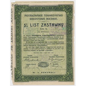 TKM Piotrków, 5% list zastawny, 250 zł, 1925