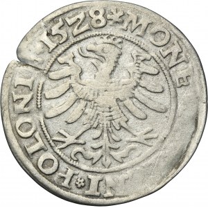 Sigismund I the Old, Groschen Krakau 1528 - VERY RARE