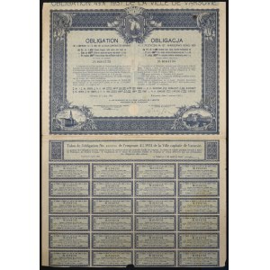 Warszawa, 4,5% pożyczka m. st. Warszawy 1931, obligacja 1.420 franków fr.
