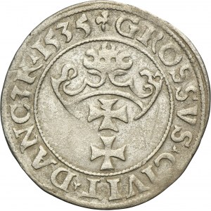 Sigismund I the Old, Groschen Danzig 1535 - PRVS - RARE