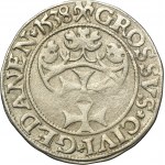 Sigismund I the Old, Groschen Danzig 1538 - PRVSS - EXTREMELY RARE, rosettes