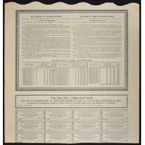 Warszawa, VIII-ma 6% pożyczka konwersyjna m. st. Warszawy 1930, obligacja 426 zł