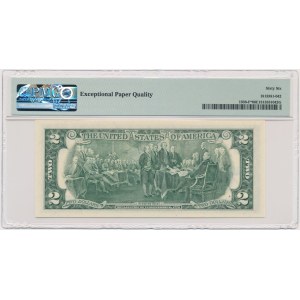 USA, Green Seal, 2 Dollars 1995 ★- Withrow & Rubin - with autograph - PMG 66 EPQ