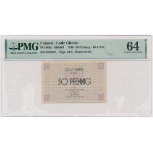 50 Pfennig 1940 - red numerator - PMG 64