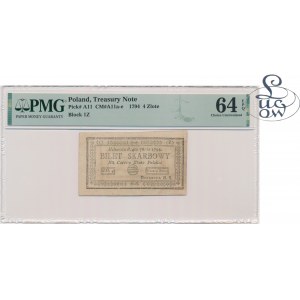 4 złote 1794 (1)(Z) - PMG 64 EPQ - Kolekcja Lucow