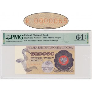 200,000 zl 1989 - R 0000065 - PMG 64 EPQ - low serial number