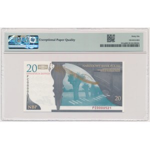 20 złotych 2009 - Fryderyk Chopin - PMG 66 EPQ - niski numer
