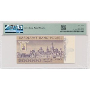 200.000 złotych 1989 - P 0000720 - PMG 63 EPQ - niski numer seryjny