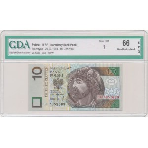 10 złotych 1994 - HT - GDA 66 EPQ