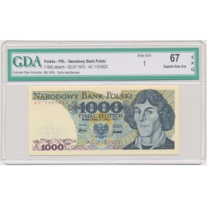 1.000 złotych 1975 - AC - GDA 67 EPQ
