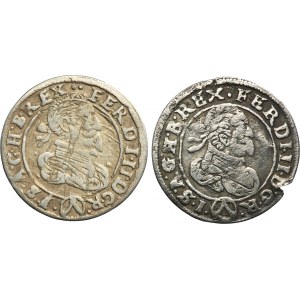 Lot, Austria, Ferdinand II, 3 Kreuzer Wien (2 pcs.)