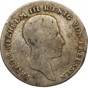 Germany, Kingdom of Prussia, Friedrich WIlhelm III, 1/6 Thaler Berlin 1813 A