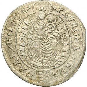 Hungary, Leopold I, 3 Kreuzer Kremnitz 1694 KB