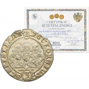 Silesia, Duchy of Liegnitz-Brieg-Wohlau, Georg III, Ludwig IV, Christian, 3 Kreuzer Brieg 1656 - RARE, ILUSTRATED