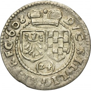 Silesia, Duchy of Liegnitz-Brieg-Wohlau, Johann Christian and Georg Rudolf, 3 Kreuzer Reichenstein 1608 HR
