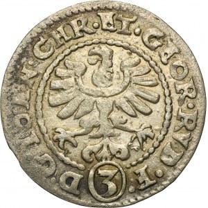 Silesia, Duchy of Liegnitz-Brieg-Wohlau, Johann Christian and Georg Rudolf, 3 Kreuzer Reichenstein 1608 HR