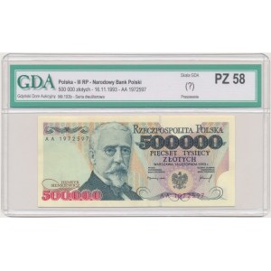 500.000 złotych 1993 - AA - GDA PZ 58 - bardzo rzadkie