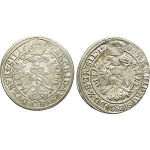 Lot, Silesia, Habsburg rule, Leopold I, 3 Kreuzer Brieg (2 pcs.)