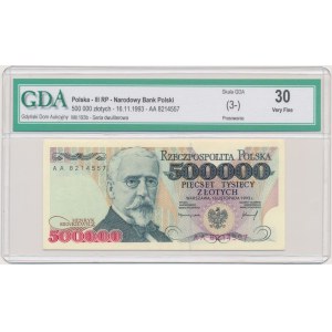 500.000 złotych 1993 - AA - GDA 30 - bardzo rzadkie