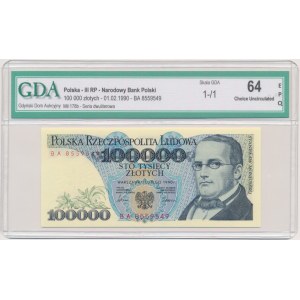 100.000 złotych 1990 - BA - GDA 64 EPQ
