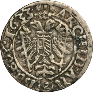 Silesia, Habsburg rule, Ferdinand II, 3 Kreuzer Breslau 1633 HZ