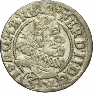 Silesia, Habsburg rule, Ferdinand II, 3 Kreuzer Breslau 1629 HR