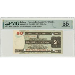 Pewex, 50 dolarów 1979 - HJ - PMG 55