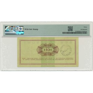 Pewex, 10 dolarów 1969 - FF - PMG 30