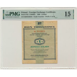 Pewex, 1 dolar 1960 - Bd - bez klauzuli - PMG 15 - RZADKI