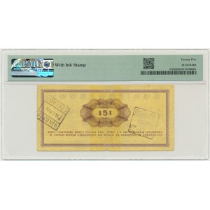 Pewex, 5 dolarów 1969 - Ee - PMG 20 - RZADSZY
