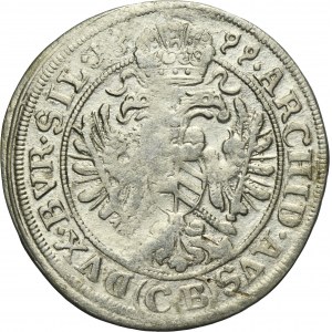 Silesia, Habsburg rule, Leopold I, 3 Kreuzer Brieg 1699 CB