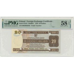Pewex, 20 dolarów 1979 - HH - PMG 58 EPQ