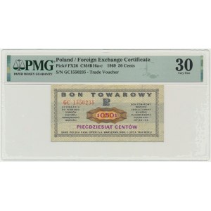 Pewex, 50 centów 1969 - GC - PMG 30