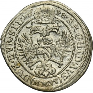 Silesia, Habsburg rule, Leopold I, 3 Kreuzer Breslau 1698 MMW