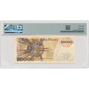 20.000 zl 1989 - AA - PMG 58 - RARE