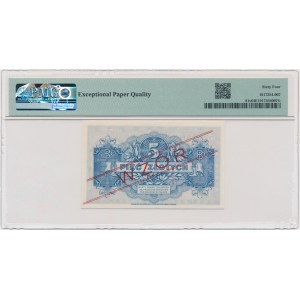5 złotych 1939 - WZÓR - A 1234567 - PMG 64 EPQ