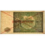 500 złotych 1946 - SPECIMEN - Dz 1234567/8900000 - PMG 65 EPQ