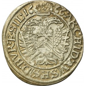 Silesia, Habsburg rule, Leopold I, 3 Kreuzer Breslau 1666 SHS