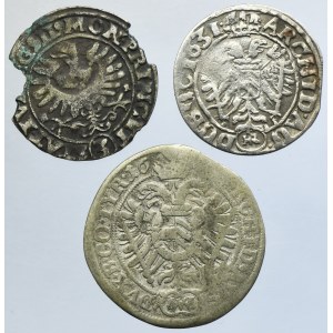 Set, Schlesien und Schlesien unter habsburgischer Herrschaft, 3 Krajcars und 6 Krajcars (3 Stück).