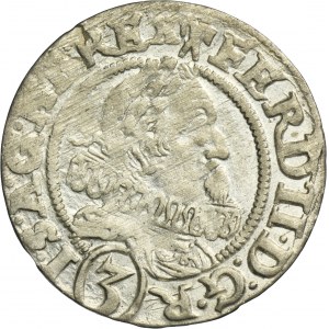 Silesia, Habsburg rule, Ferdinand II, 3 Kreuzer Breslau 1628 HR