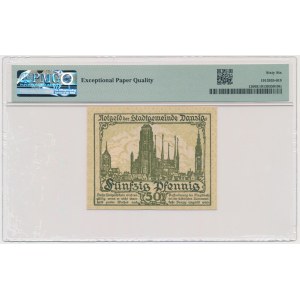 Danzig, 50 Pfennnig 1919 - green - PMG 66 EPQ