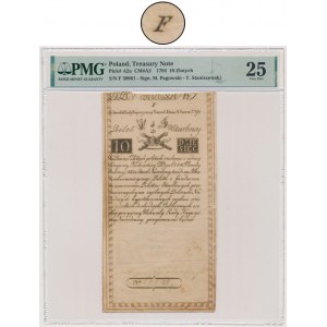 10 złotych 1794 - F - PMG 25 - rzadka seria