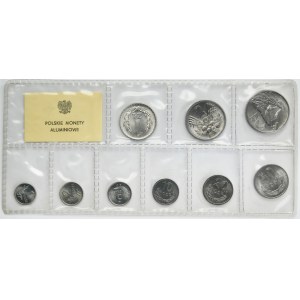 Zestaw PRL, Polskie Monety Aluminiowe 1949-1975 (9 szt.)